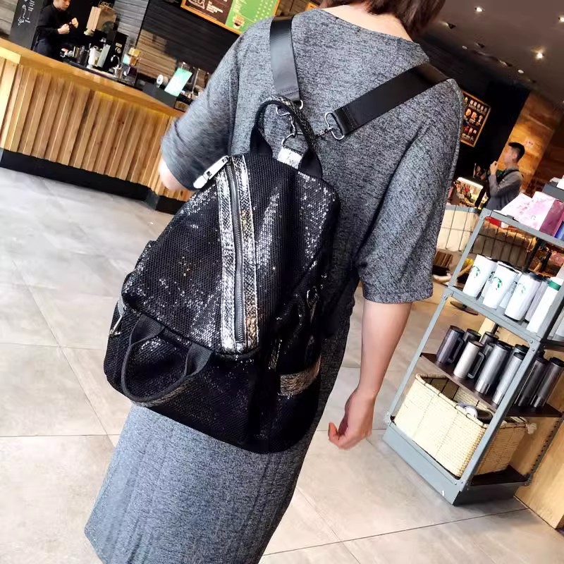 Luxury Zipper Bags - กระเป๋าเป้สะพายหลังผู้หญิงคุณภาพสูง, ใหม่กระเป๋าเป้ผ้าไนลอนปักเลื่อมกระเป๋าพาดลำตัวของผู้หญิงกระเป๋าโรงเรียนเดย์แพ็คลำลองนักออกแบบหรูหรากระเป๋าเป้เด็กผู้หญิง