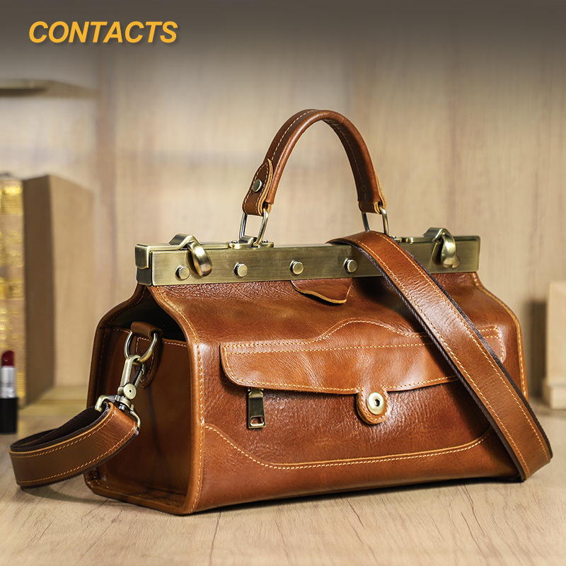 Luxury Bags & Leather Repair Of Atlanta Reviews - กระเป๋าถือหนังแกะแท้สำหรับผู้หญิง พร้อมช่องใส่ของหลายช่อง ตัวล็อคฮาร์ดแวร์หรูหรา กระเป๋าหนังแท้สะพายข้าง