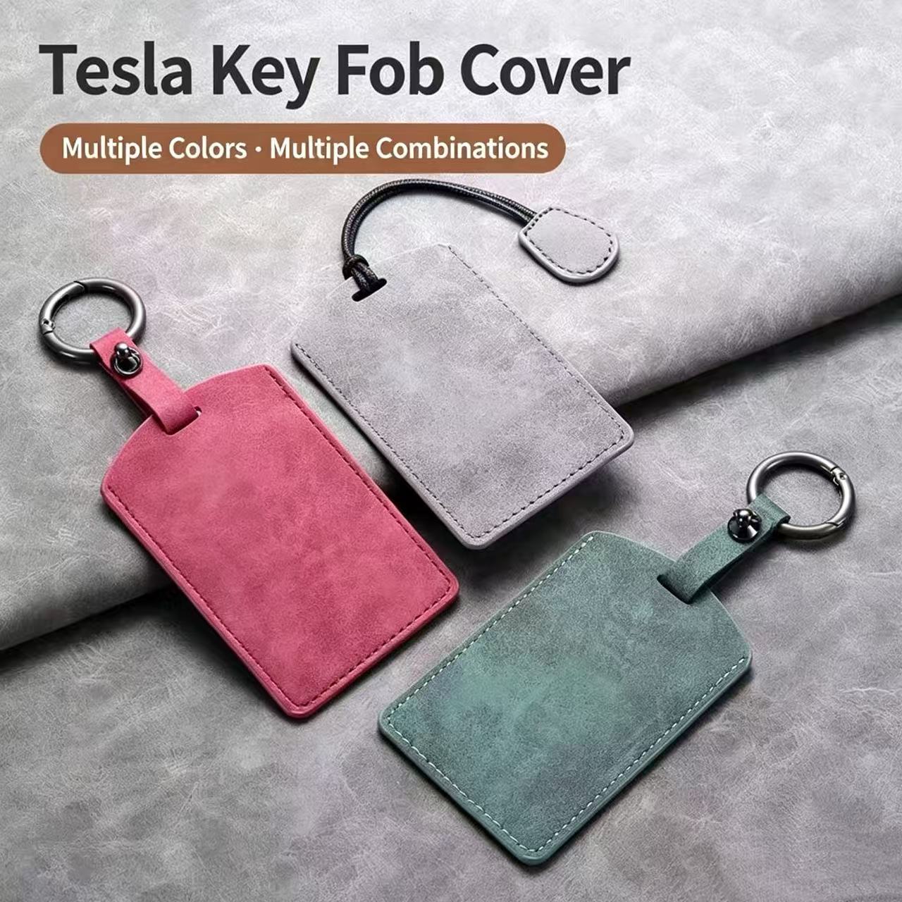 Key Holder Leather Pouch - สำหรับ Tesla Model 3 Model Y