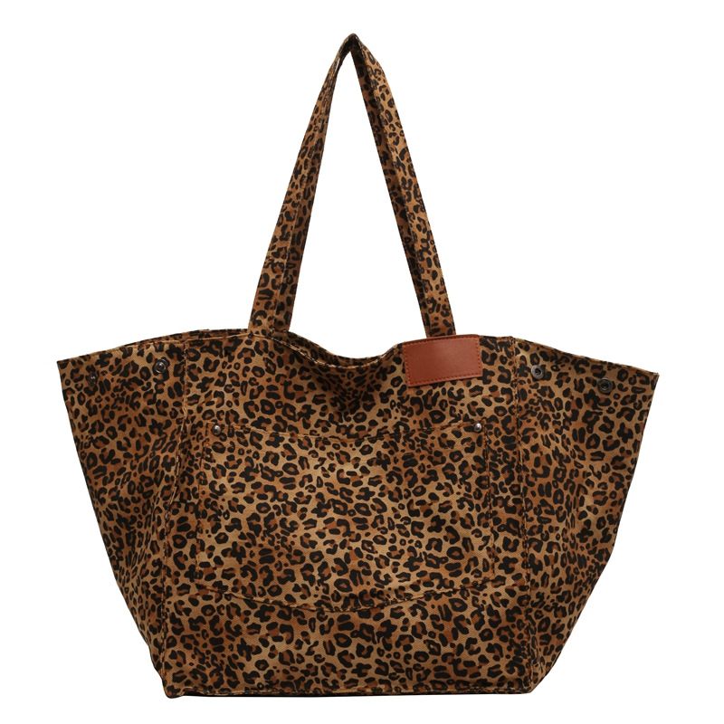 กระเป๋าถือลายเสือดาว กระเป๋าสะ - Canvas Tote Designer บทวิจารณ์และราคา