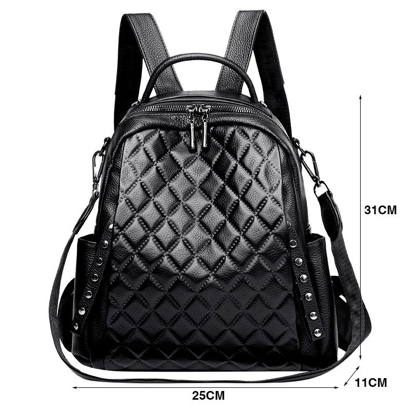 ของแท้หนัง Rucksack ผู้หญิงไหล - Luxury Zipper Bags บทวิจารณ์และราคา