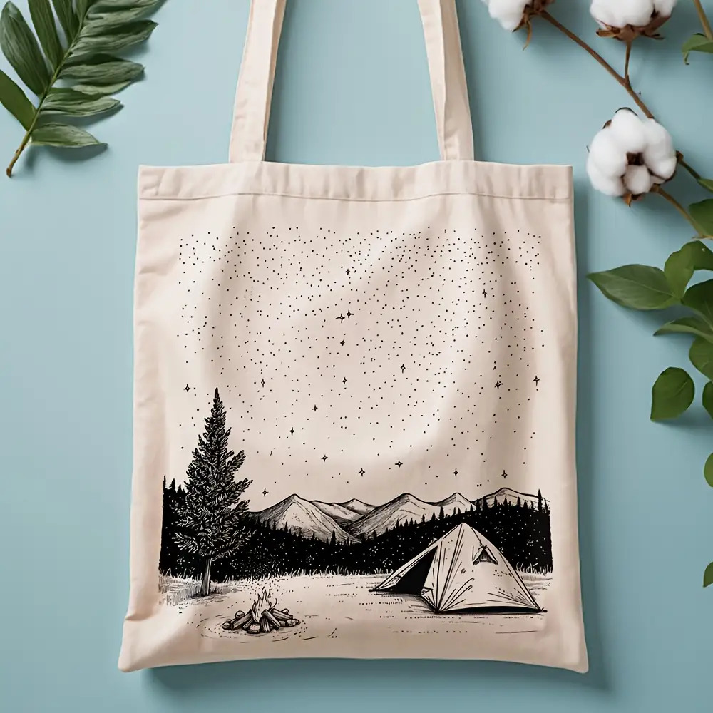 1 ชิ้น, ลายพิมพ์สองด้าน 1 ชิ้น - Canvas Tote Designer บทวิจารณ์และราคา
