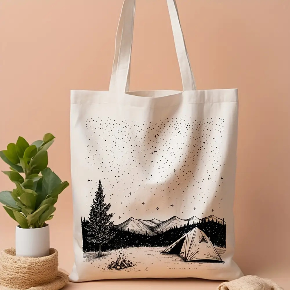 1 ชิ้น, ลายพิมพ์สองด้าน 1 ชิ้น - Canvas Tote Designer บทวิจารณ์และราคา