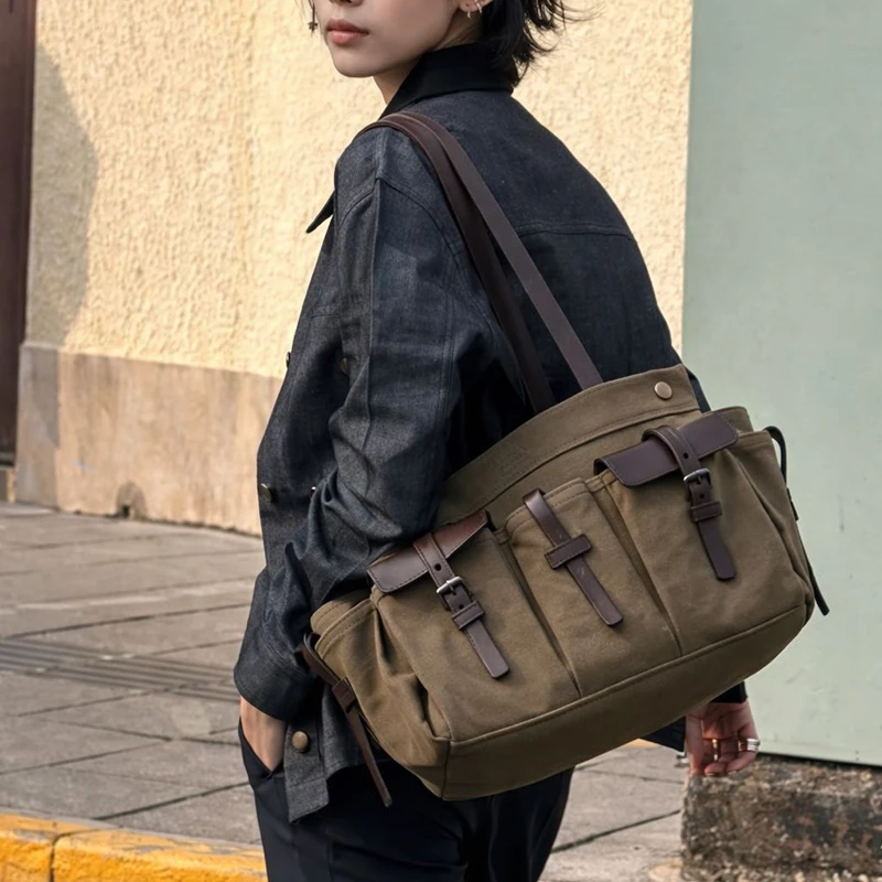 กระเป๋าโท้ทหนังแคนวาสสุดหรูหลา - Canvas Tote Designer บทวิจารณ์และราคา
