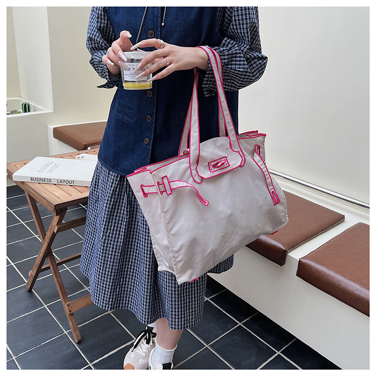 กระเป๋าสะพายไหล่ไนลอนน้ำหนักเบ - Canvas Tote Designer บทวิจารณ์และราคา