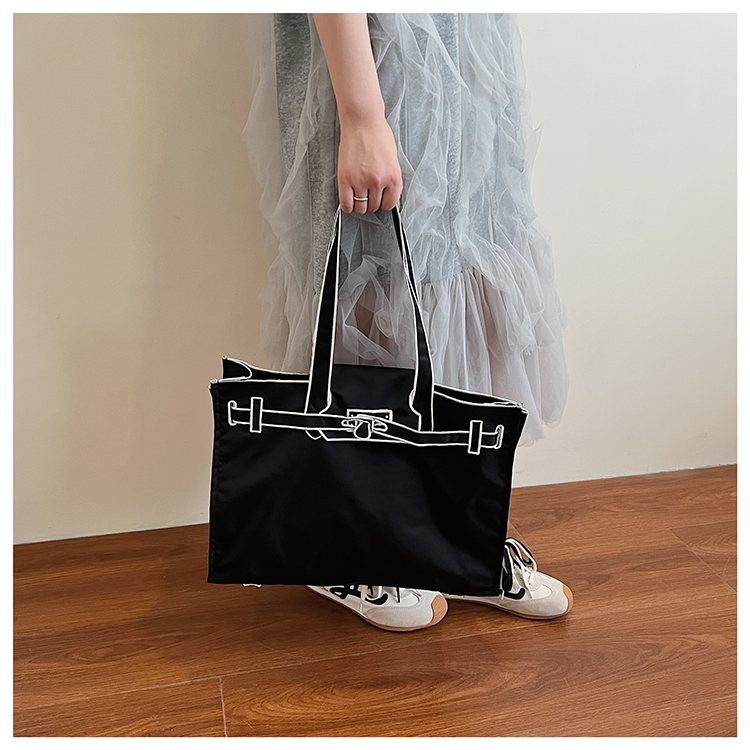 กระเป๋าสะพายไหล่ไนลอนน้ำหนักเบ - Canvas Tote Designer บทวิจารณ์และราคา