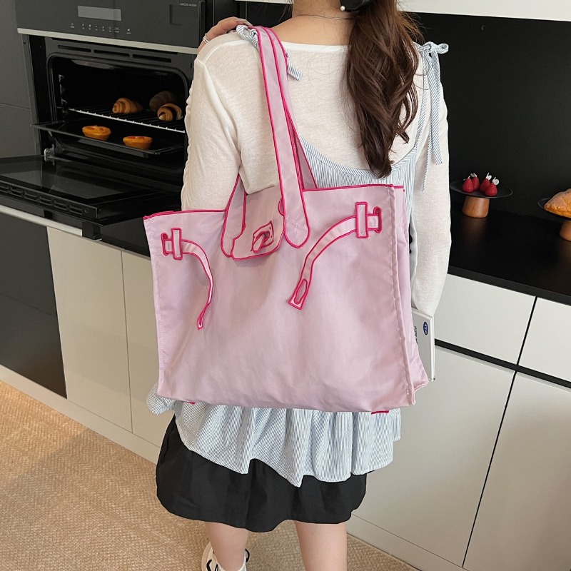 กระเป๋าสะพายไหล่ไนลอนน้ำหนักเบ - Canvas Tote Designer บทวิจารณ์และราคา