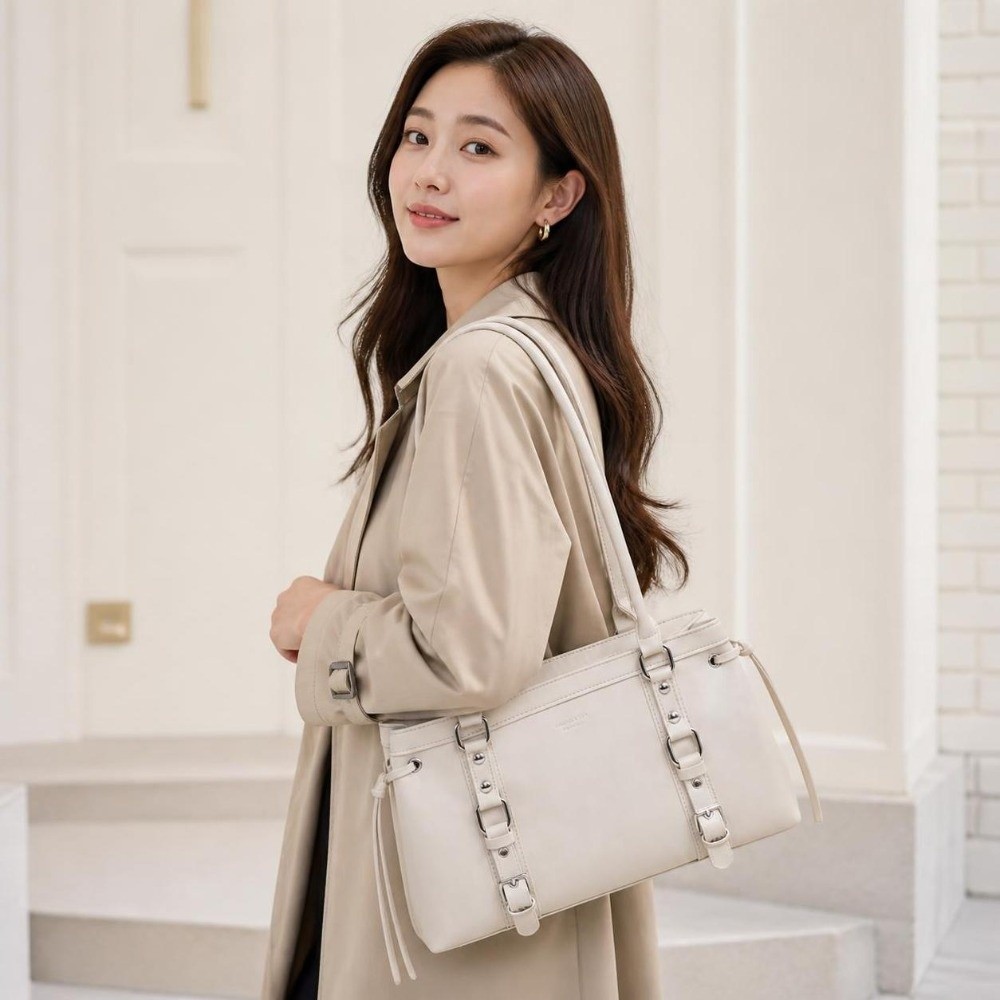 กระเป๋าถือผู้หญิงทรงแข็งแรงทนท - Structured Handbag Top Handle บทวิจารณ์และราคา
