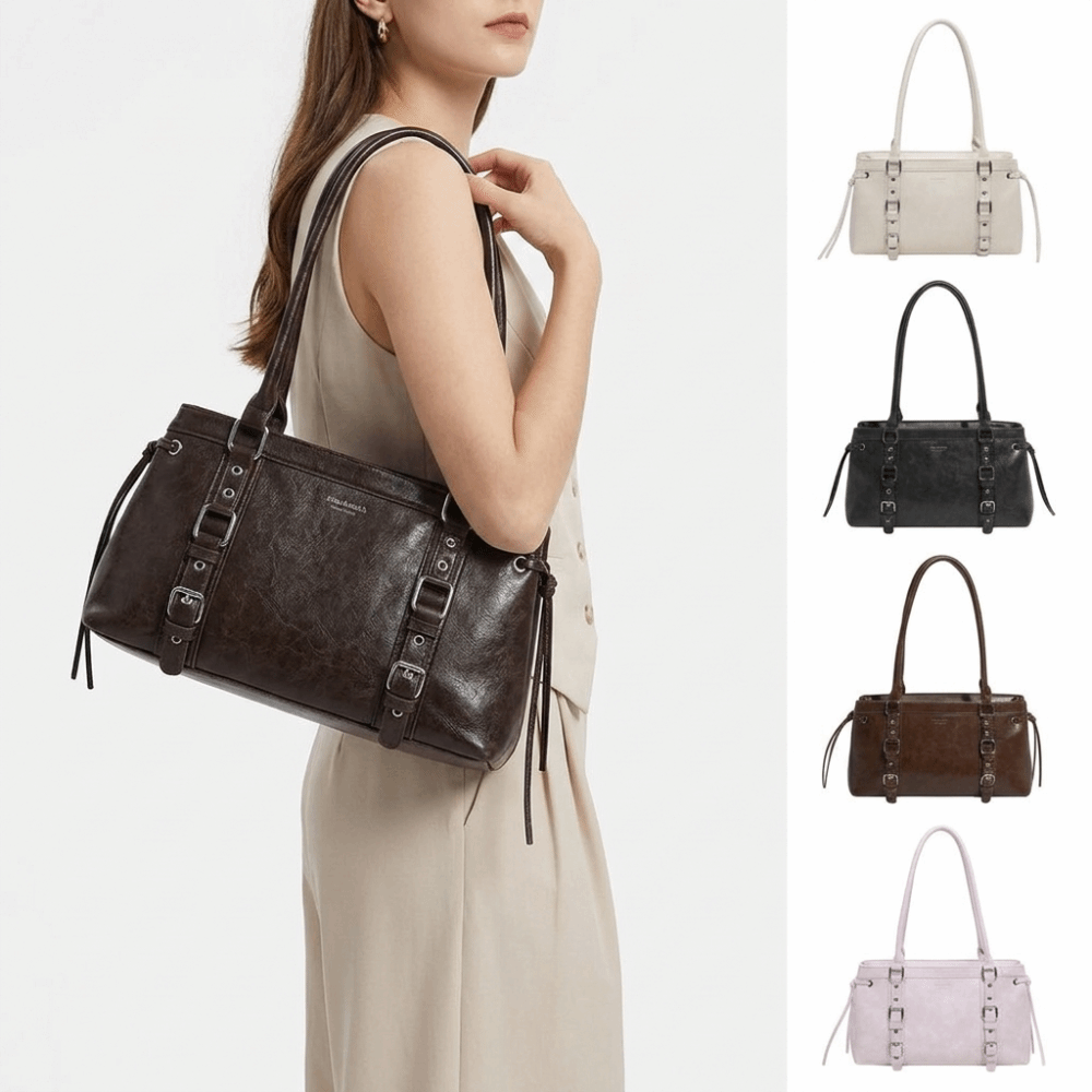 กระเป๋าถือผู้หญิงทรงแข็งแรงทนท - Structured Handbag Top Handle บทวิจารณ์และราคา