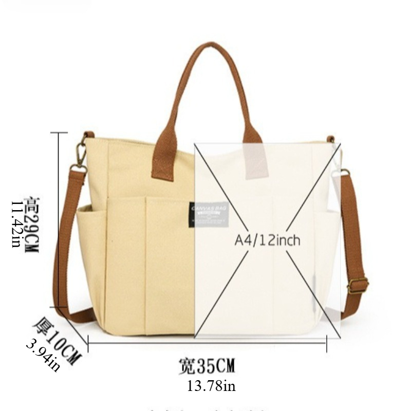 กระเป๋าผ้าแคนวาสใบใหญ่สำหรับผู - Canvas Tote Designer บทวิจารณ์และราคา