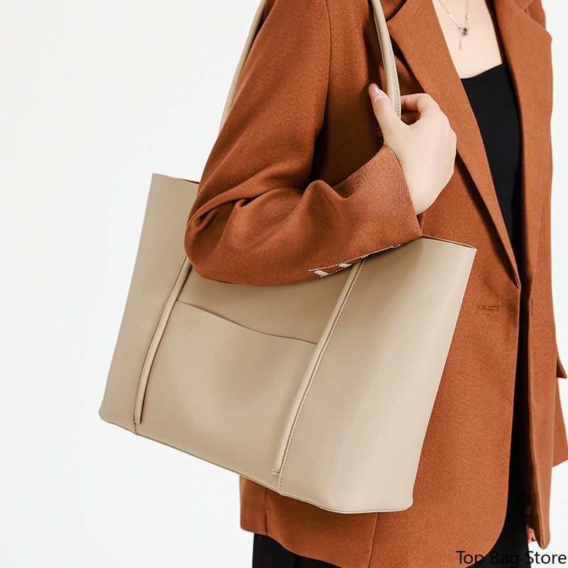 กระเป๋าโท้ทหนังแท้สำหรับผู้หญิ - Quiet Luxury Bags Tote บทวิจารณ์และราคา