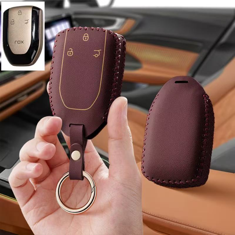 อุปกรณ์เสริมในรถยนต์ ฝาครอบกุญ - Key Holder Leather Pouch บทวิจารณ์และราคา