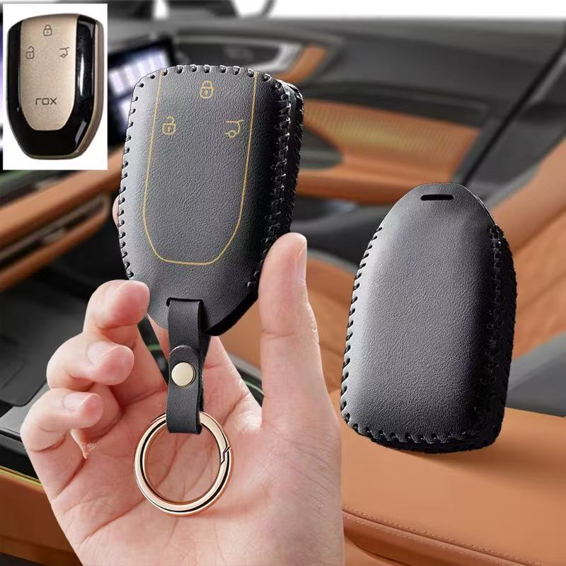 อุปกรณ์เสริมในรถยนต์ ฝาครอบกุญ - Key Holder Leather Pouch บทวิจารณ์และราคา