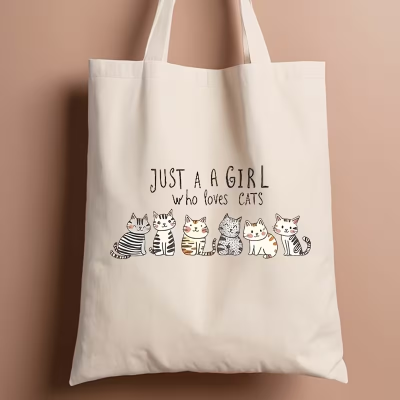 กระเป๋าโท้ทลายแมวน่ารักสำหรับผ - Canvas Tote Designer บทวิจารณ์และราคา