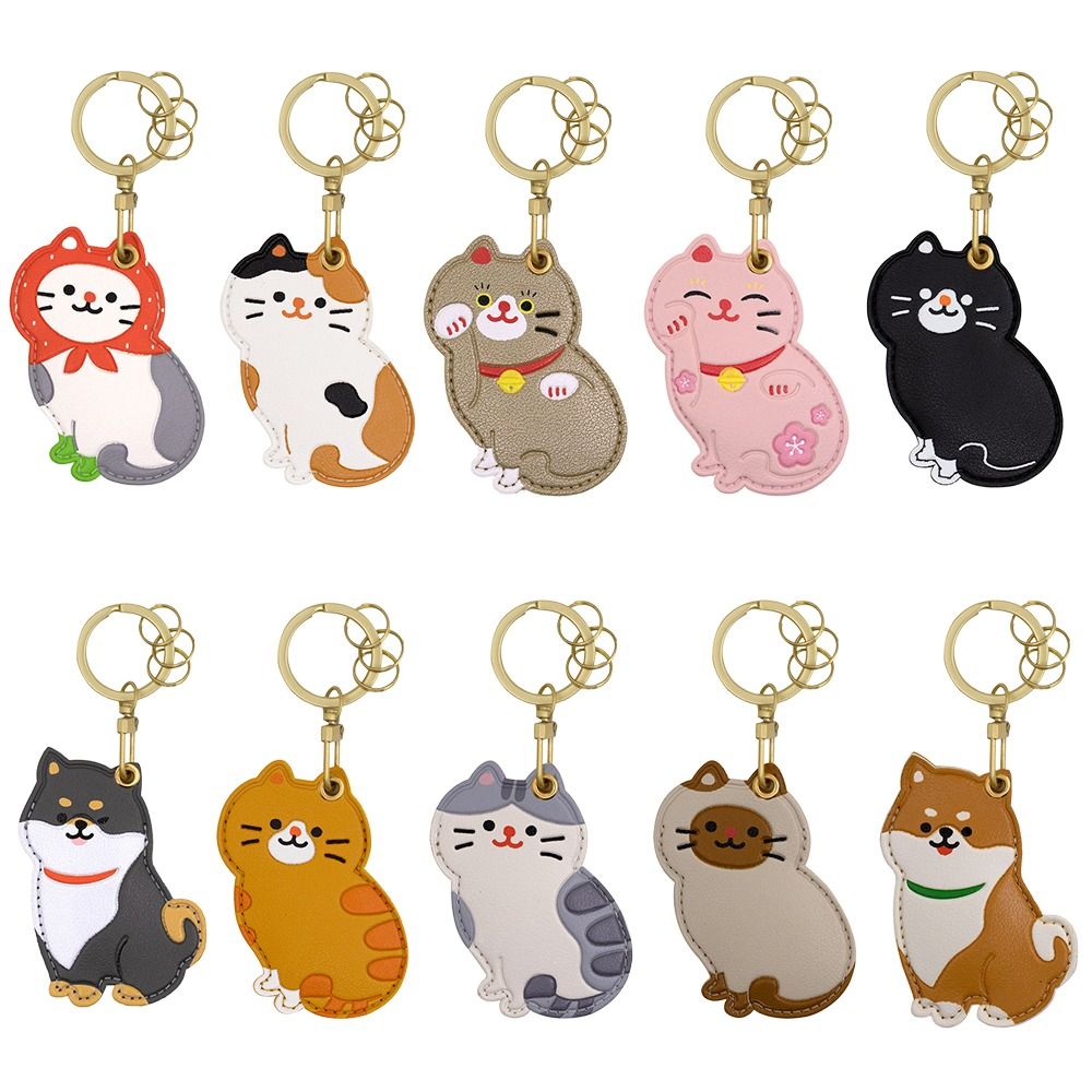 ที่ใส่บัตรลายการ์ตูนแมวแบบใหม่ - Key Holder Leather Pouch บทวิจารณ์และราคา