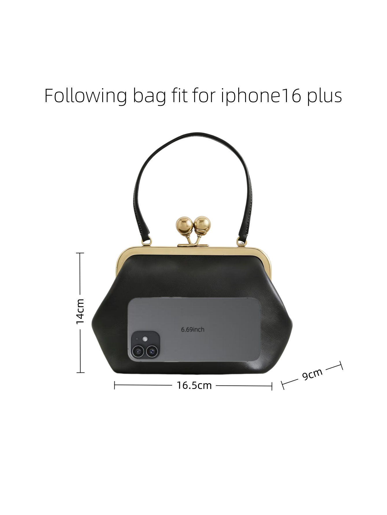 กระเป๋าคลัทช์ทรงกลมแบบมีหูหิ้ว - Structured Handbag Top Handle บทวิจารณ์และราคา
