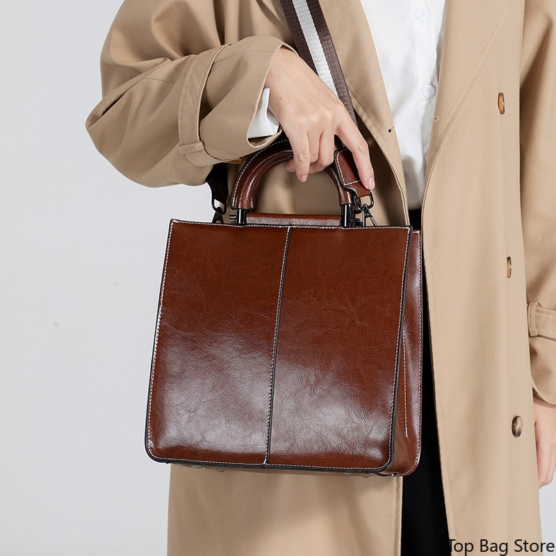 กระเป๋าโท้ทหนังแท้สำหรับผู้หญิ - Quiet Luxury Bags Tote บทวิจารณ์และราคา