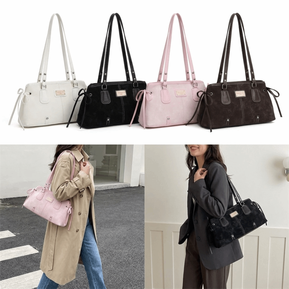 กระเป๋าโท้ทหนังเทียมสไตล์มินิม - Structured Handbag Top Handle บทวิจารณ์และราคา