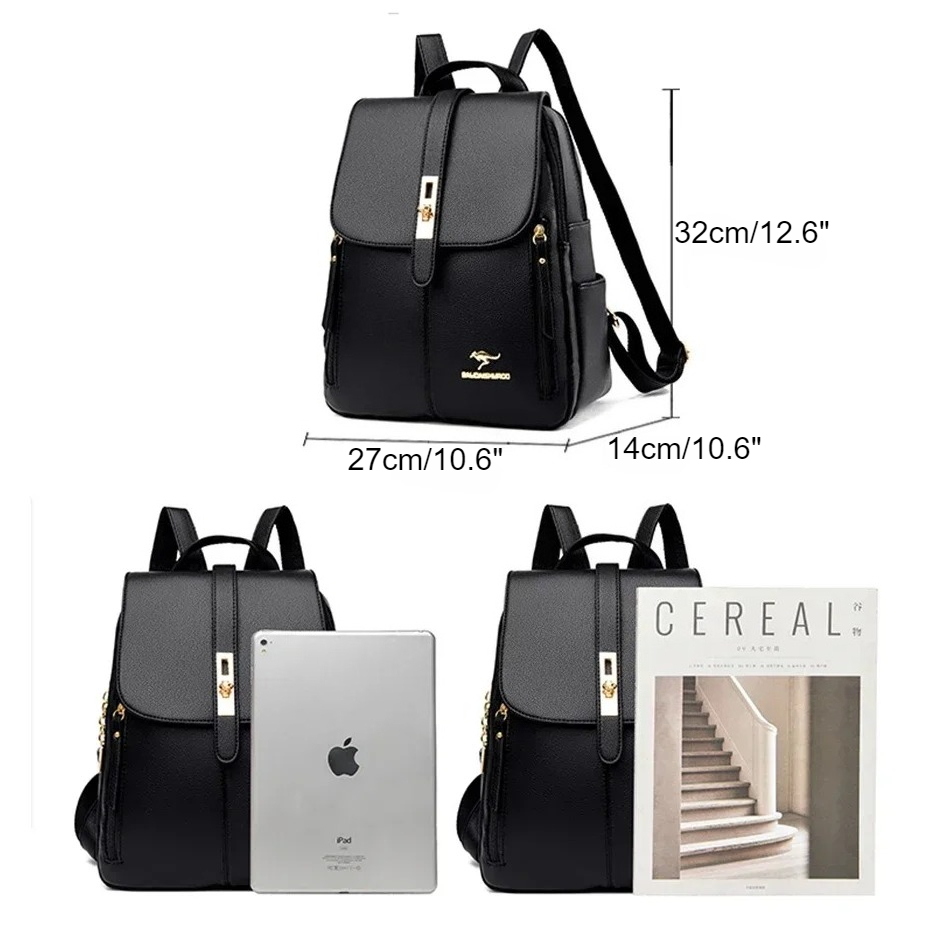 กระเป๋าเป้สะพายหลังหนังผู้หญิง - Luxury Zipper Bags บทวิจารณ์และราคา