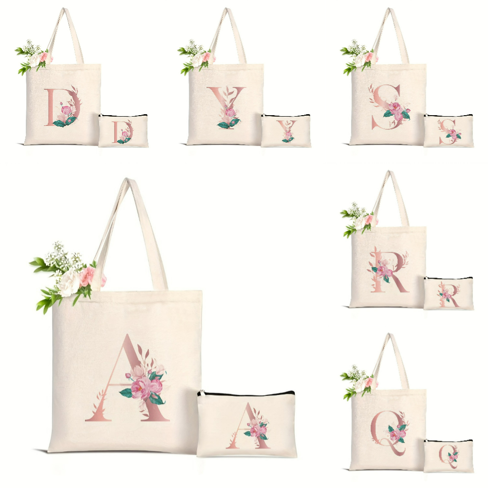 กระเป๋าโท้ทลายดอกไม้ 1 ใบ ขนาด - Canvas Tote Designer บทวิจารณ์และราคา