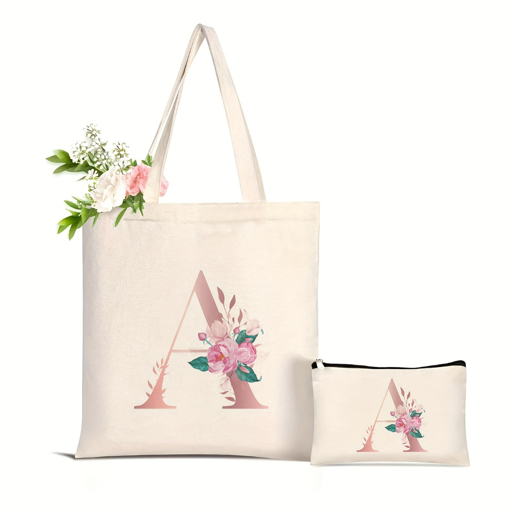 กระเป๋าโท้ทลายดอกไม้ 1 ใบ ขนาด - Canvas Tote Designer บทวิจารณ์และราคา