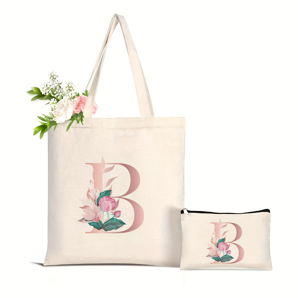 กระเป๋าโท้ทลายดอกไม้ 1 ใบ ขนาด - Canvas Tote Designer บทวิจารณ์และราคา
