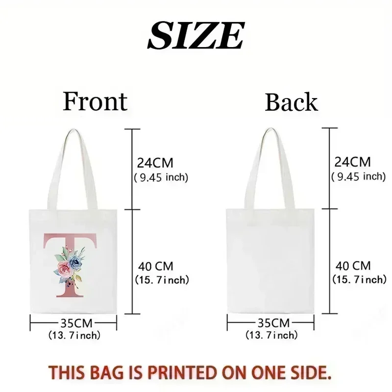 กระเป๋าโท้ทลายดอกไม้ 1 ใบ ขนาด - Canvas Tote Designer บทวิจารณ์และราคา