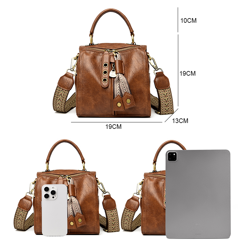 วัวหนังผู้หญิง Messenger กระเป - Key Holder Leather Pouch บทวิจารณ์และราคา