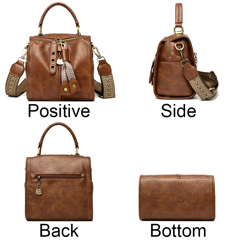 วัวหนังผู้หญิง Messenger กระเป - Key Holder Leather Pouch บทวิจารณ์และราคา