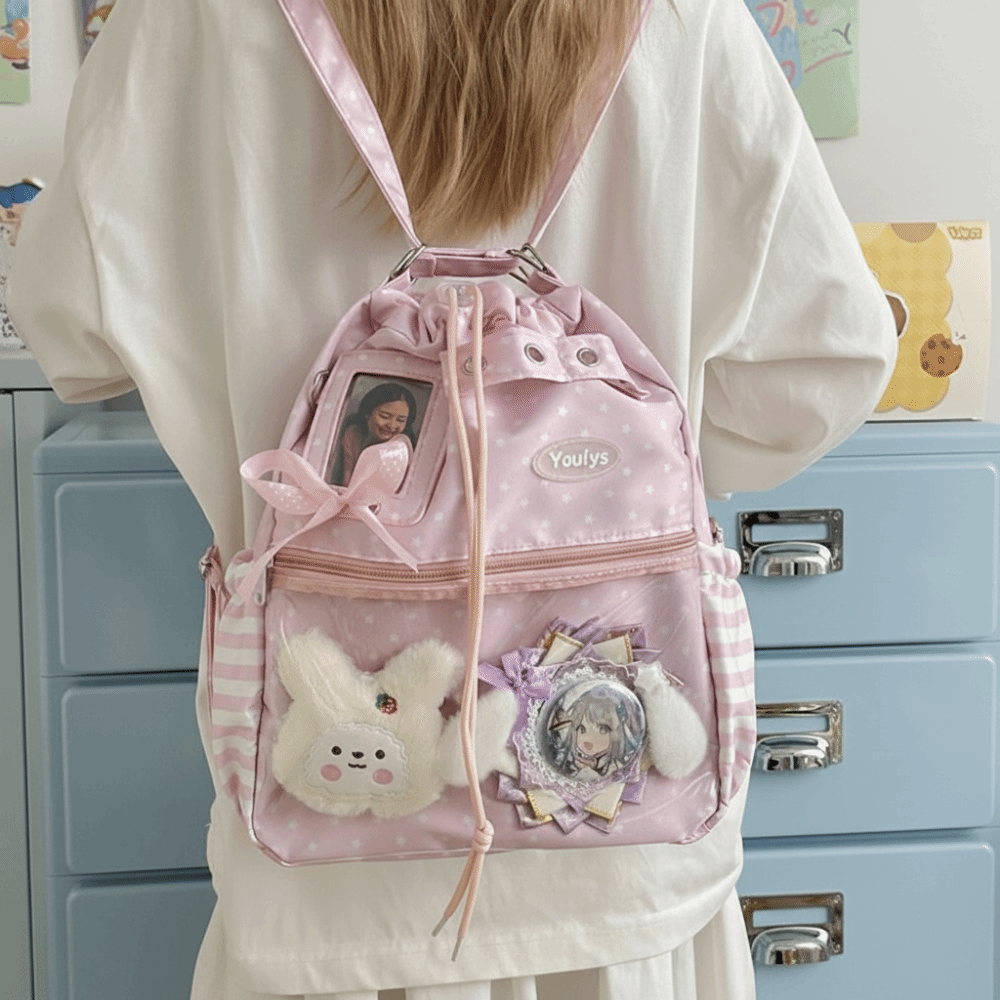 กระเป๋าเป้ลายจุดน่ารัก กระเป๋า - Canvas Tote Designer บทวิจารณ์และราคา