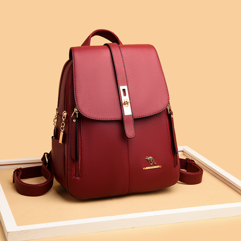 กระเป๋าเป้สะพายหลังหนังวินเทจส - Luxury Zipper Bags บทวิจารณ์และราคา