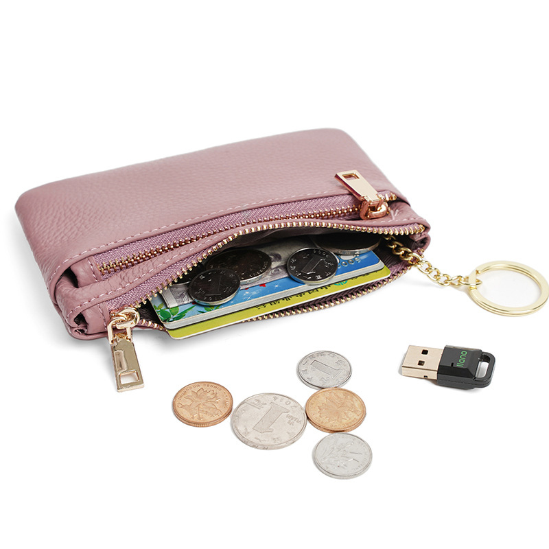 กระเป๋าเงินใส่บัตรผู้หญิงแหวนพ - Key Holder Leather Pouch บทวิจารณ์และราคา