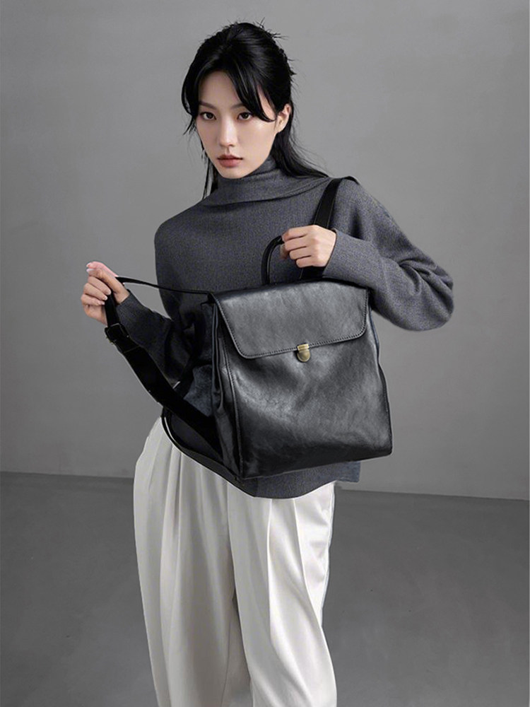 กระเป๋าเป้สะพายหลังหนังแท้แบรน - Luxury Zipper Bags บทวิจารณ์และราคา