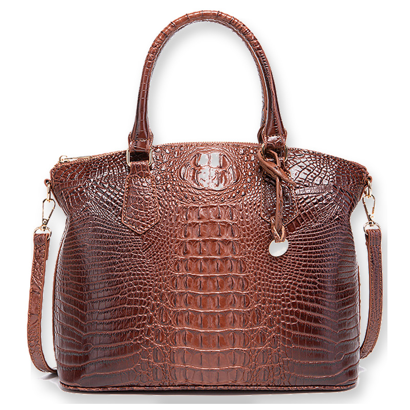 กระเป๋าถือผู้หญิงลายหนังจระเข้ - Structured Handbag Top Handle บทวิจารณ์และราคา